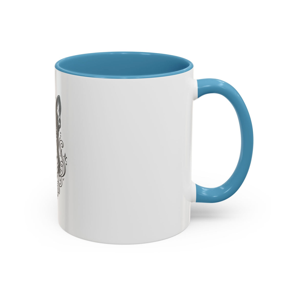 Mystical Boston Terrier  Line Art Accent Coffee Mug – Mystical Dog Portrait 11/15oz