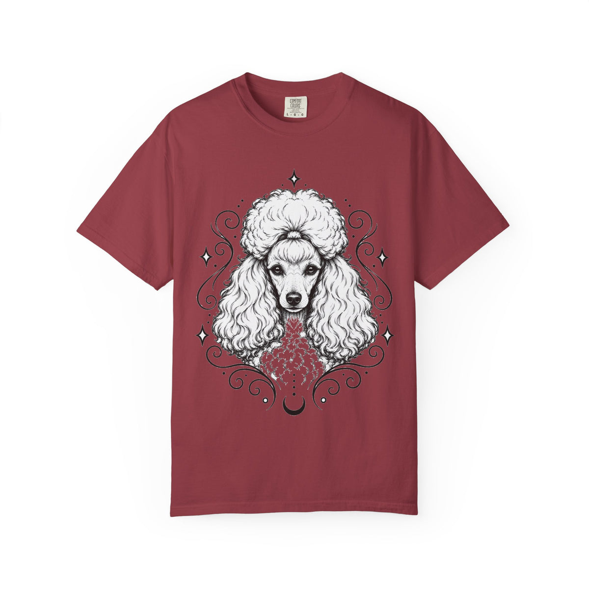 Mystical Toy Poodle Line Art T-Shirt — Minimal Dog Portrait Tee