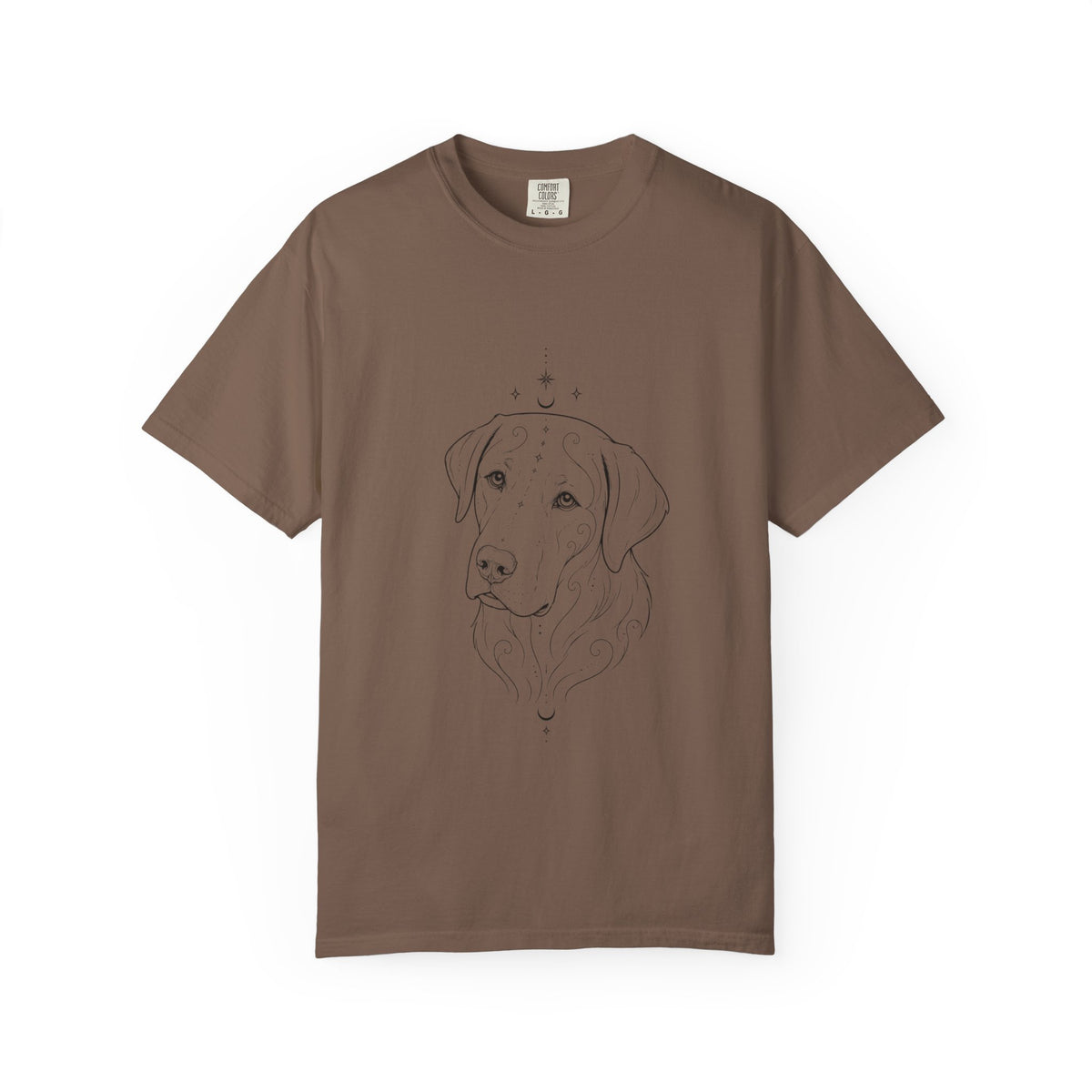 Mystical Labrador Retriever Line Art T-Shirt — Minimal Dog Portrait Tee