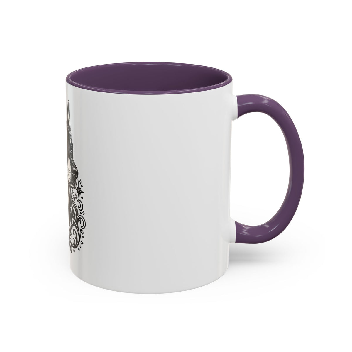 Mystical Beauceron CE Line Art Accent Coffee Mug – Mystical Dog Portrait 11/15oz