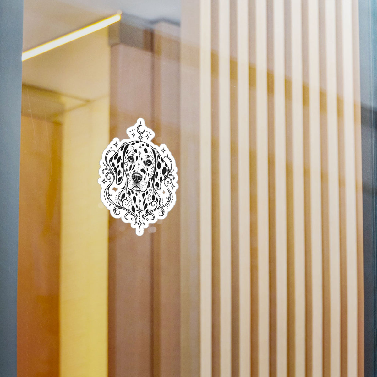 Mystical Dalmatian Mandala Sticker — Kiss-Cut Vinyl Decal