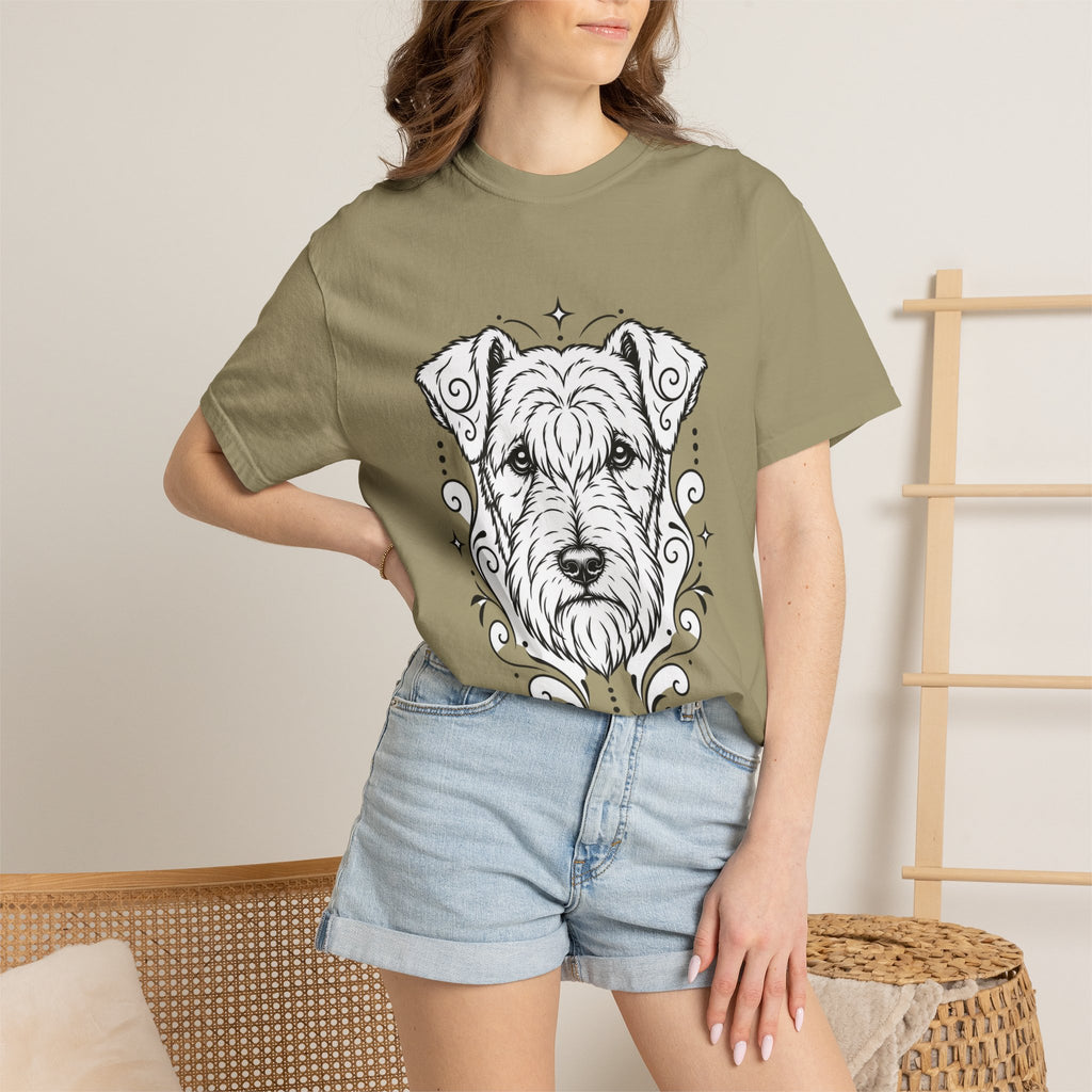 Mystical Lakeland Terrier Line Art T-Shirt — Minimal Dog Portrait Tee