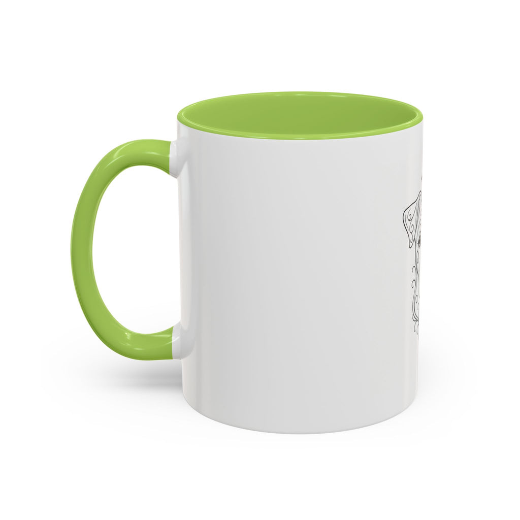 Mystical Jack Russell Terrier Line Art Accent Coffee Mug – Mystical Dog Portrait 11/15oz