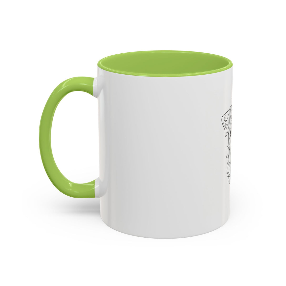 Mystical Jack Russell Terrier Line Art Accent Coffee Mug – Mystical Dog Portrait 11/15oz