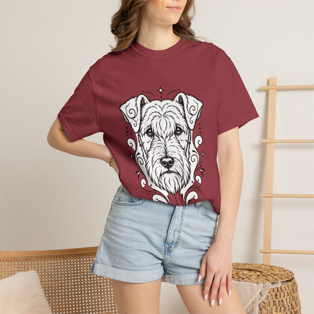 Mystical Lakeland Terrier Line Art T-Shirt — Minimal Dog Portrait Tee