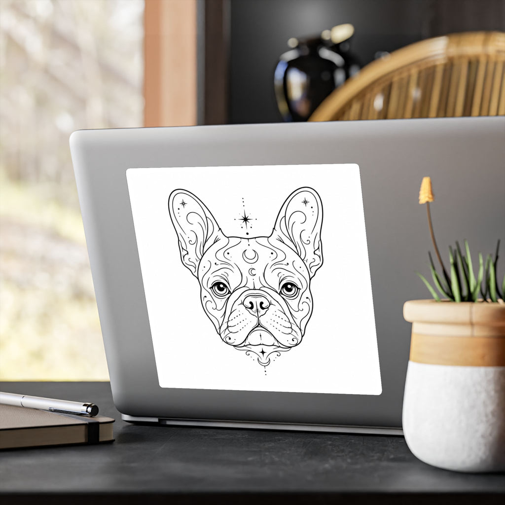 Mystical French Bulldog Mandala Sticker — Kiss-Cut Vinyl Decal