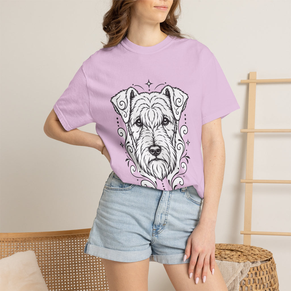 Mystical Lakeland Terrier Line Art T-Shirt — Minimal Dog Portrait Tee