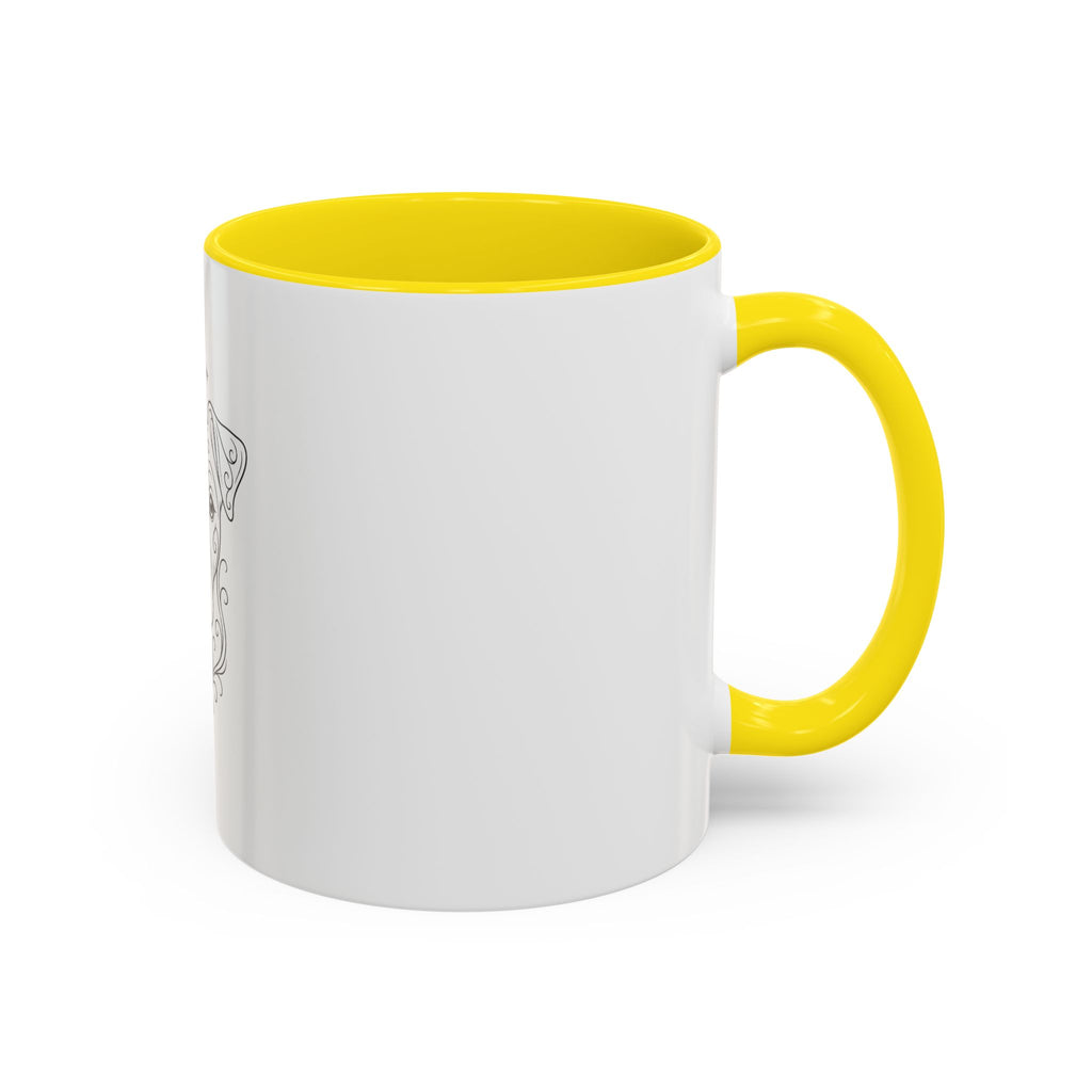 Mystical Jack Russell Terrier Line Art Accent Coffee Mug – Mystical Dog Portrait 11/15oz
