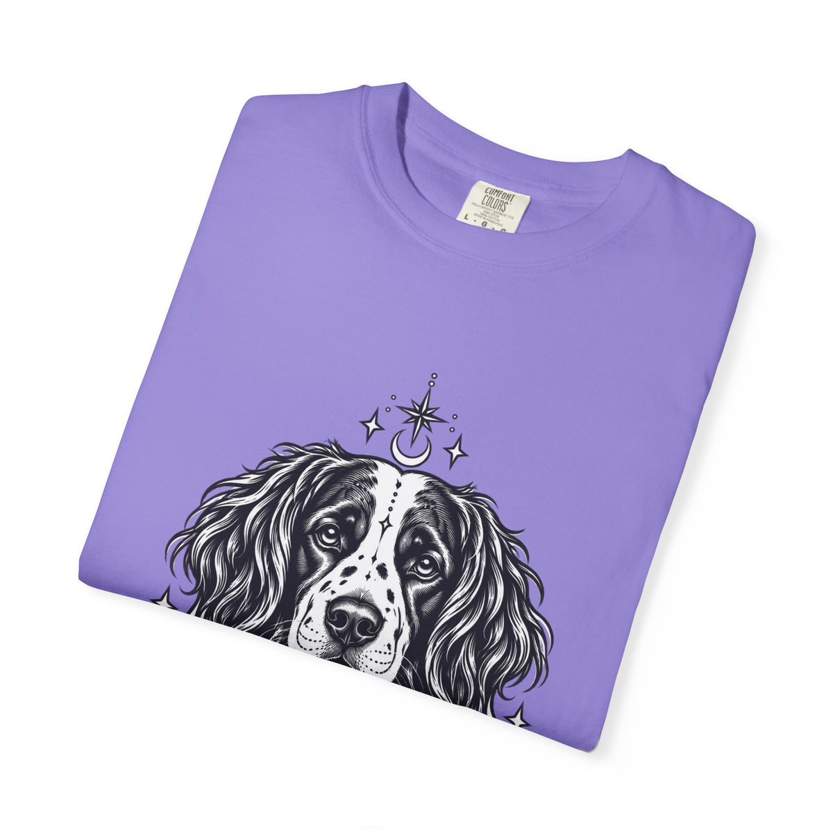 Mystical Stabyhoun Line Art T-Shirt — Minimal Dog Portrait Tee