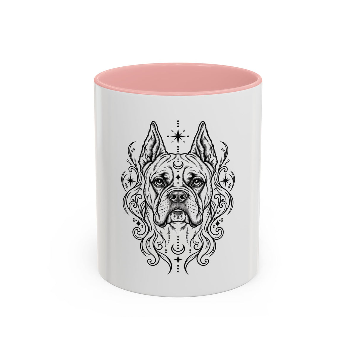 Copy of Mystical White Swiss Shepherd Line Art Accent Coffee Mug – Mystical Dog Portrait 11/15oz