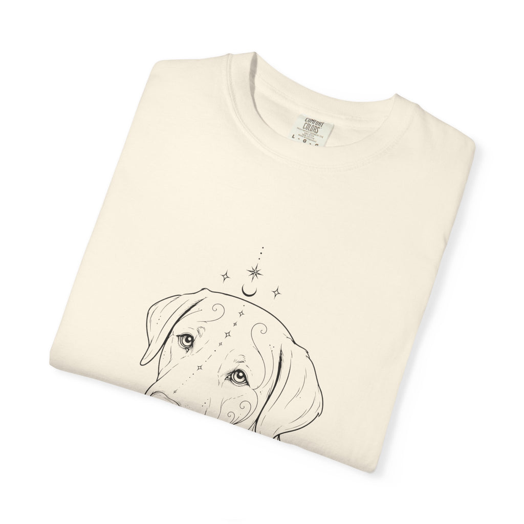 Mystical Labrador Retriever Line Art T-Shirt — Minimal Dog Portrait Tee