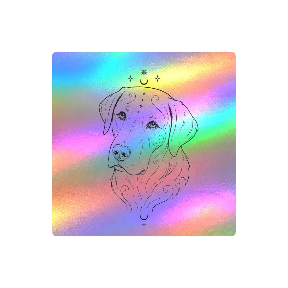 Mystical Labrador Retriever Mandala Sticker — Kiss-Cut Vinyl Decal