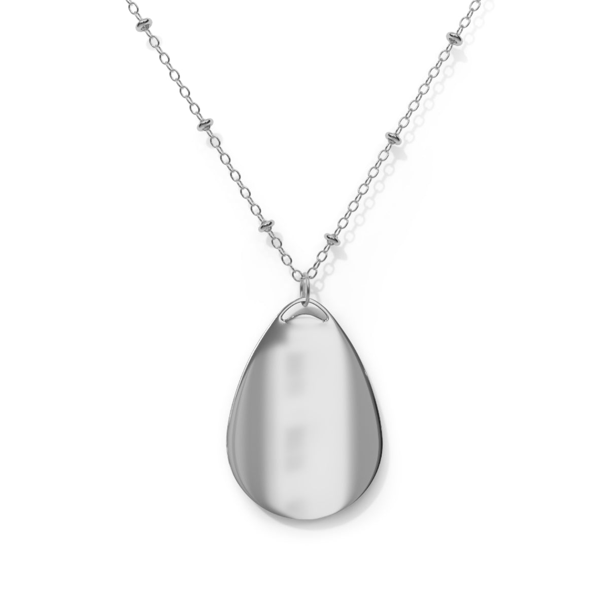 Mystical  Chihuahua Oval Necklace — Engraved Pet Memorial Pendant