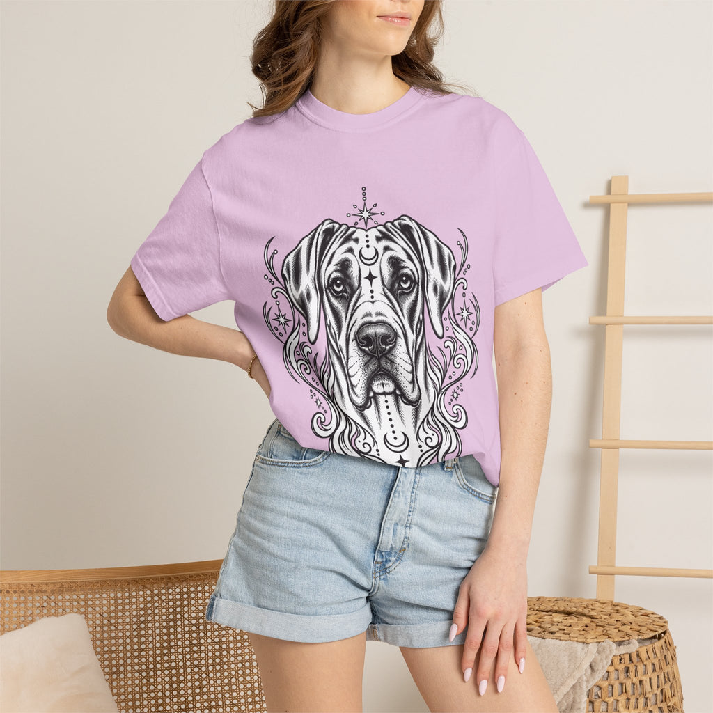 Mystical Wiredhaired Vizsla Line Art T-Shirt — Minimal Dog Portrait Tee