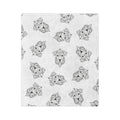Mystical Jack Russell Terrier Minimalist Velveteen Microfiber Blanket — Soft Neutral Pet Portrait Throw