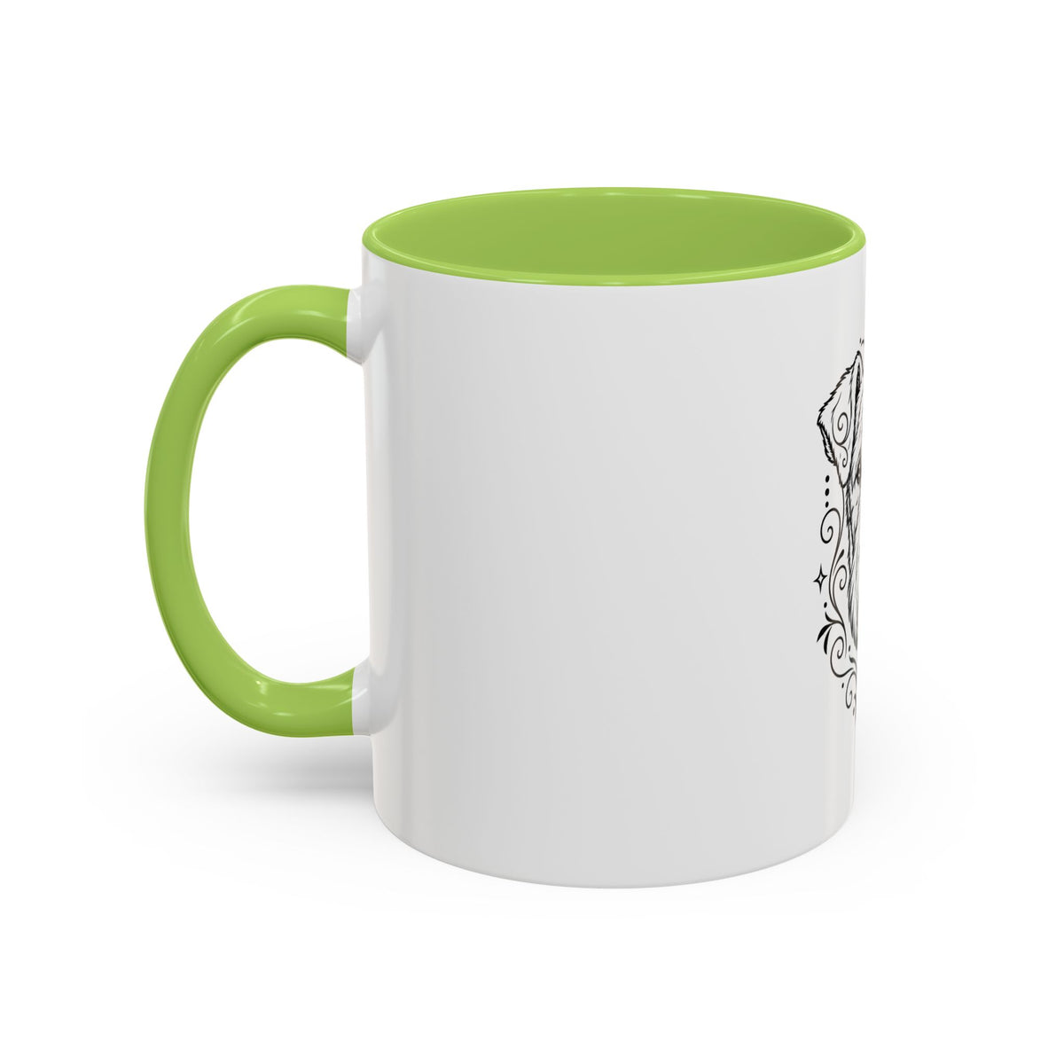 Mystical Lakeland Terrier Line Art Accent Coffee Mug – Mystical Dog Portrait 11/15oz