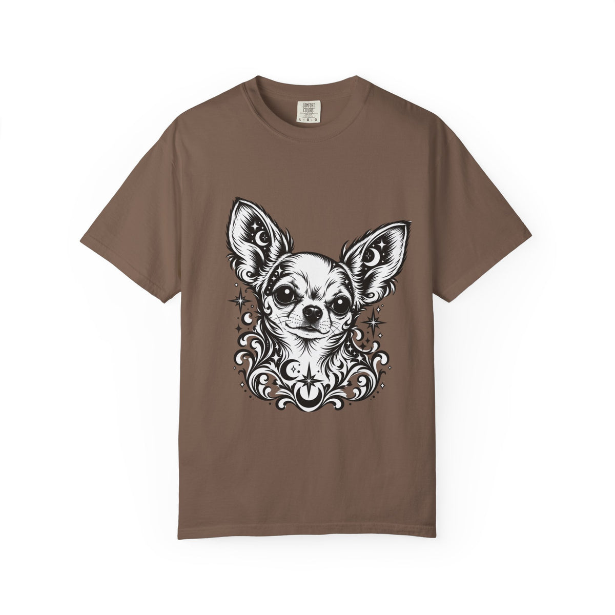 Mystical  Chihuahua SH Line Art T-Shirt — Minimal Dog Portrait Tee