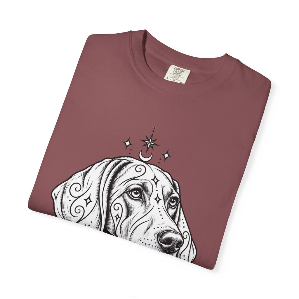 Mystical Weimaraner Line Art T-Shirt — Minimal Dog Portrait Tee