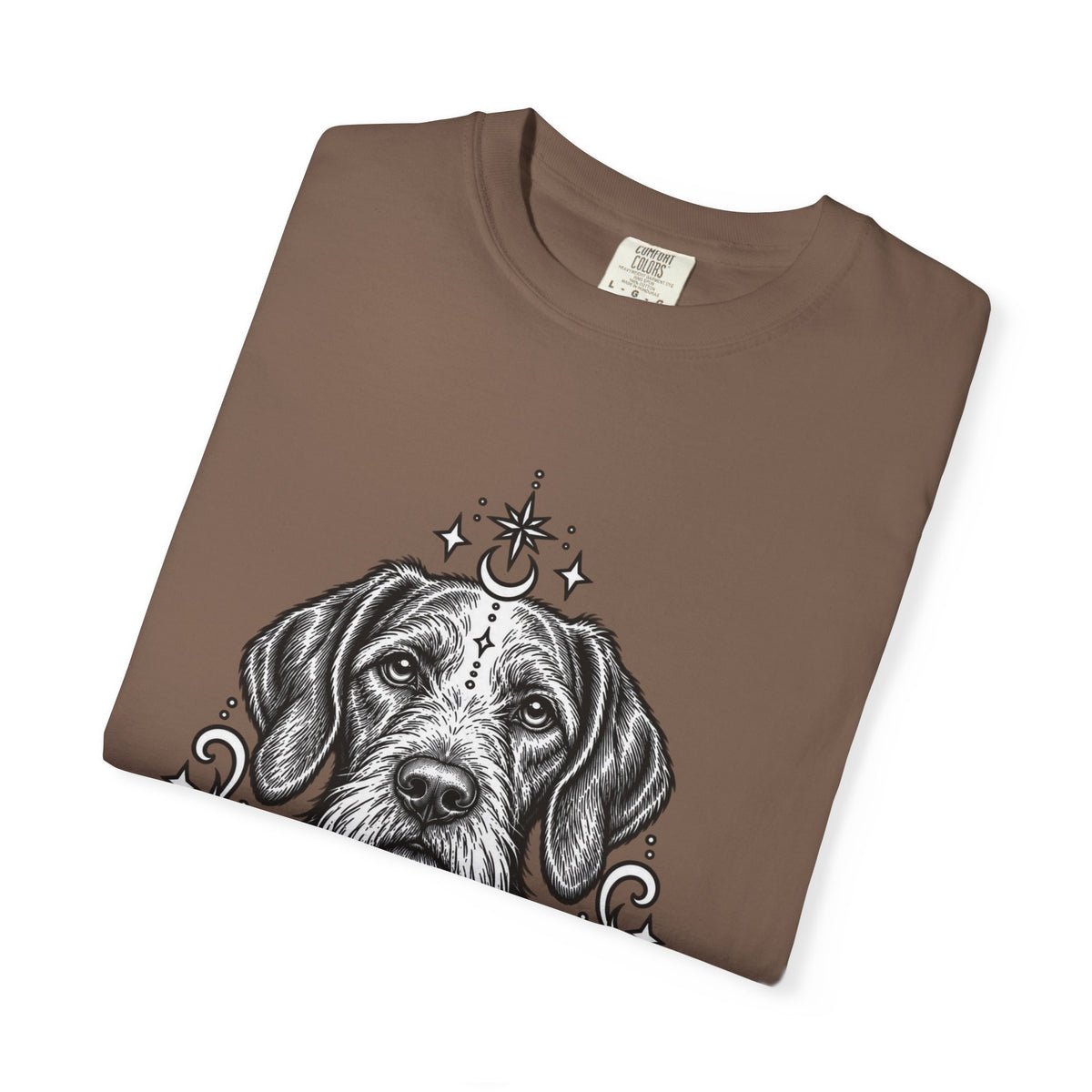 Mystical Wiredhaired Vizsla Line Art T-Shirt — Minimal Dog Portrait Tee