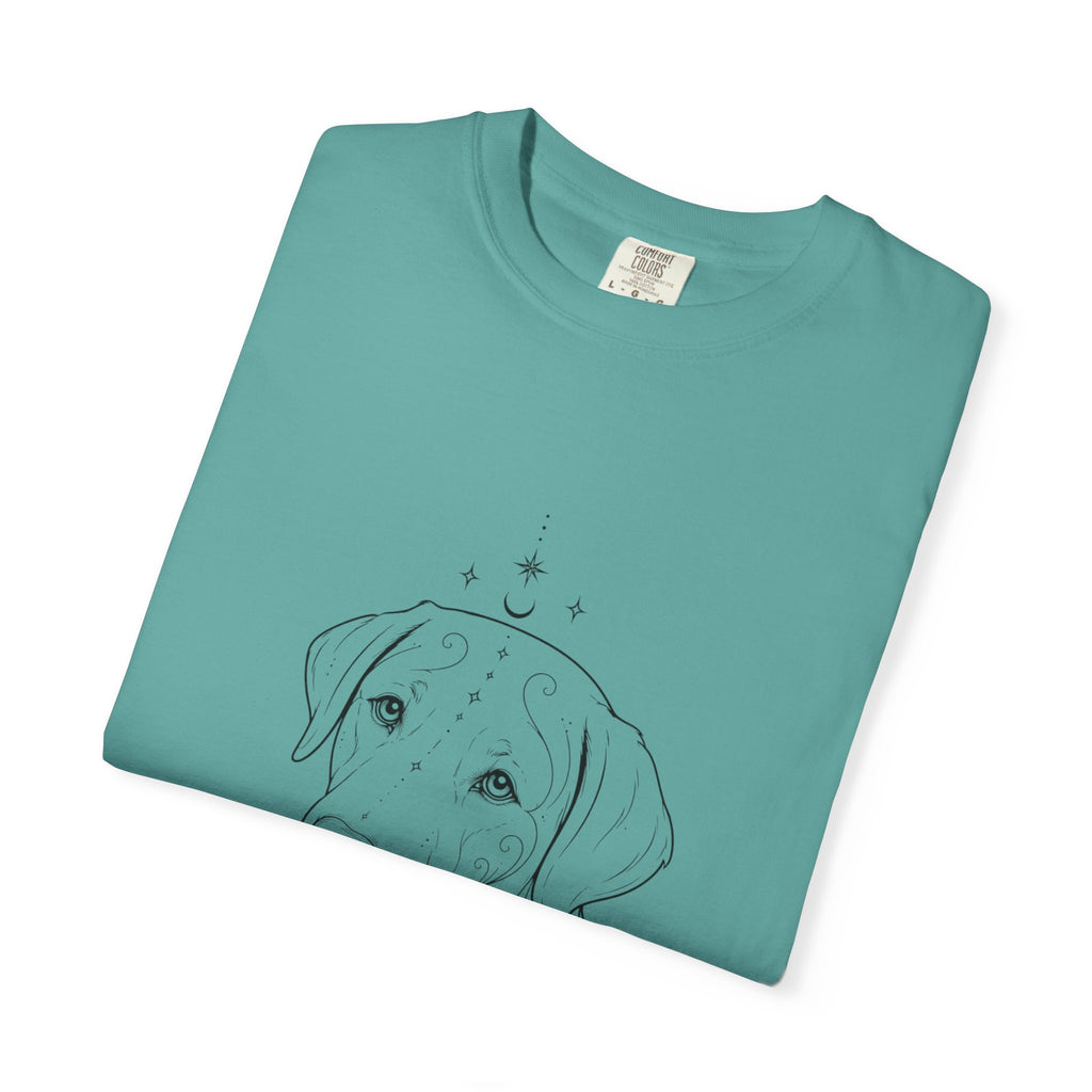 Mystical Labrador Retriever Line Art T-Shirt — Minimal Dog Portrait Tee