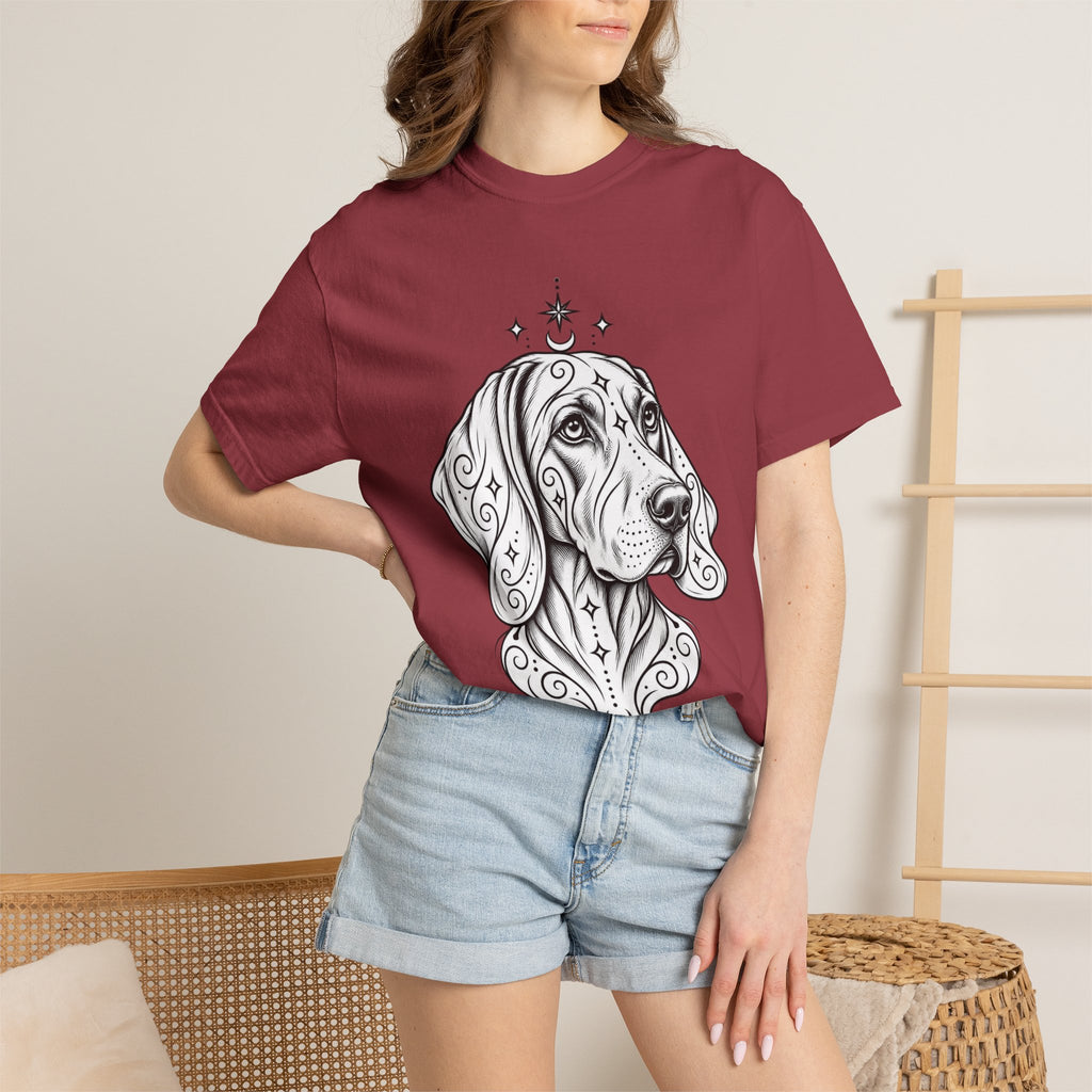Mystical Weimaraner Line Art T-Shirt — Minimal Dog Portrait Tee