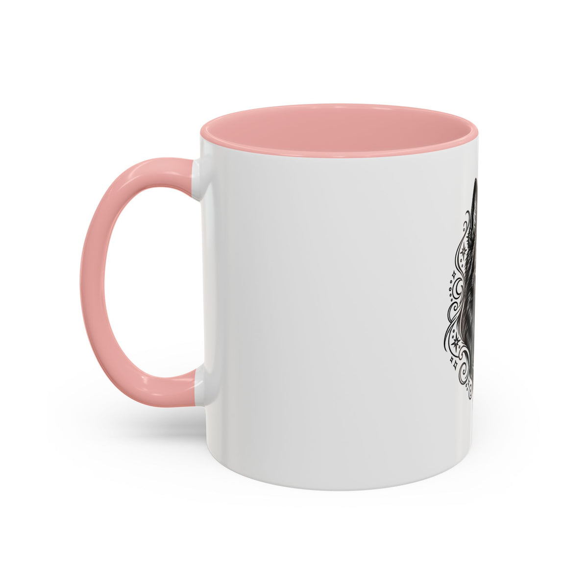 Mystical Schipperke Line Art Accent Coffee Mug – Mystical Dog Portrait 11/15oz