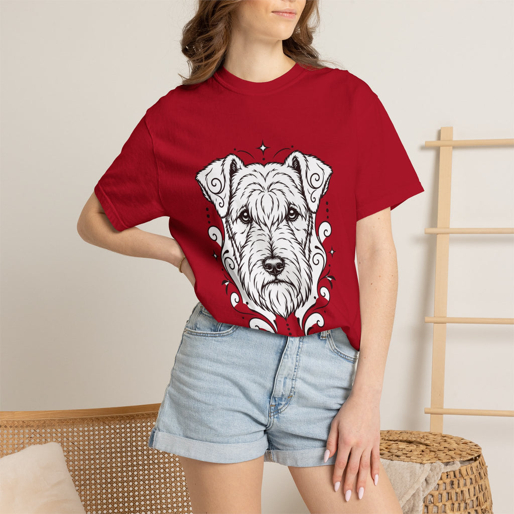 Mystical Lakeland Terrier Line Art T-Shirt — Minimal Dog Portrait Tee