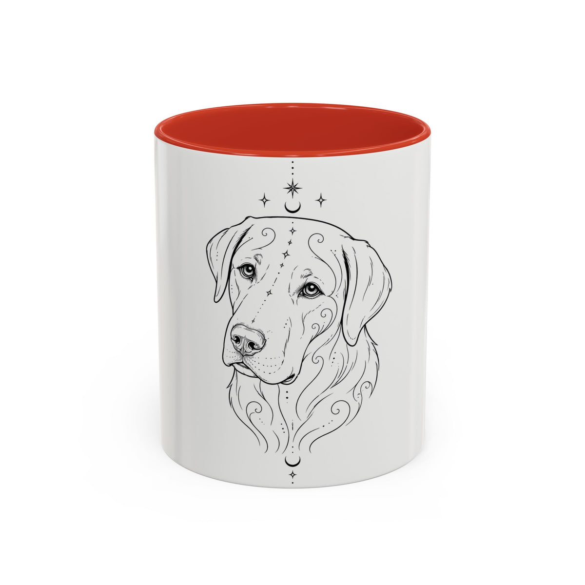 Mystical Labrador Retriever Line Art Accent Coffee Mug – Mystical Dog Portrait 11/15oz