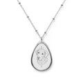 Mystical Labrador Retriever Engraved Oval Necklace — Pendant