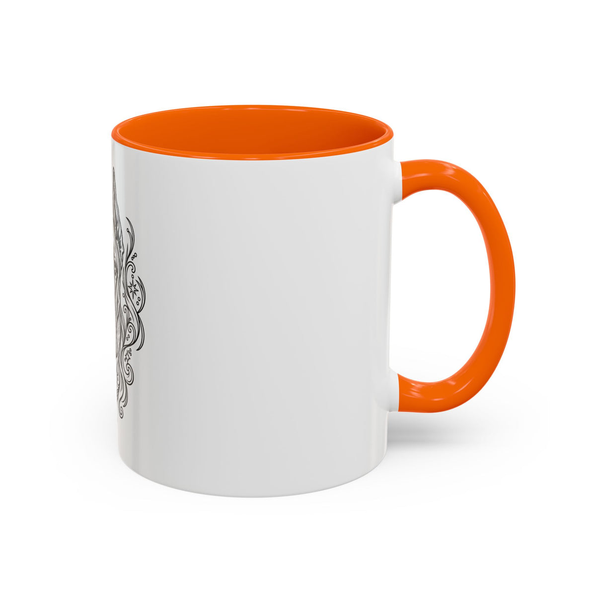 Mystical Great Dane CE Line Art Accent Coffee Mug – Mystical Dog Portrait 11/15oz