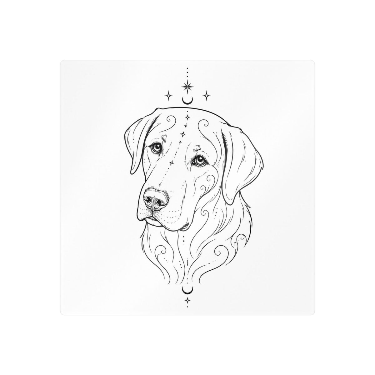 Mystical Labrador Retriever Mandala Sticker — Kiss-Cut Vinyl Decal