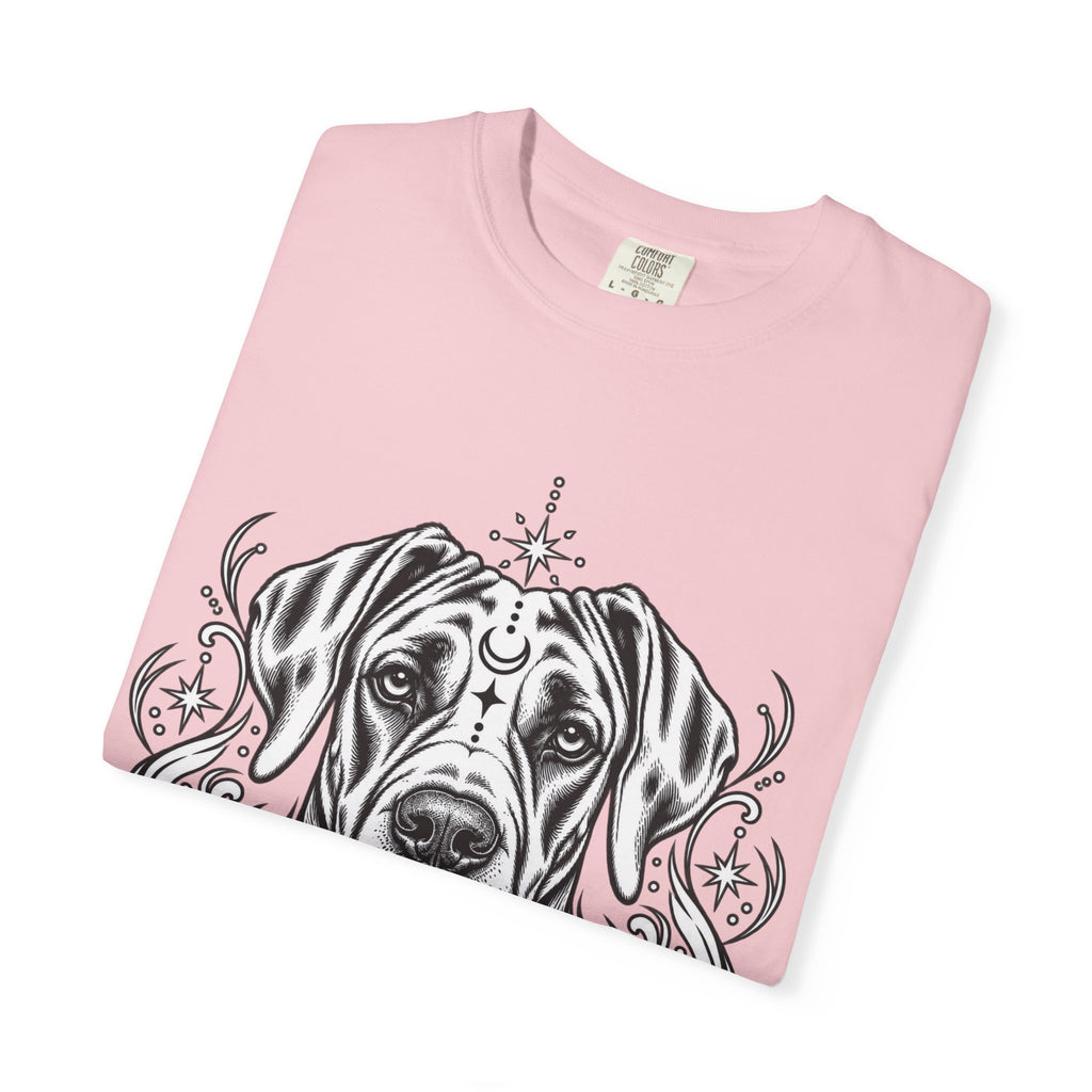 Mystical Wiredhaired Vizsla Line Art T-Shirt — Minimal Dog Portrait Tee