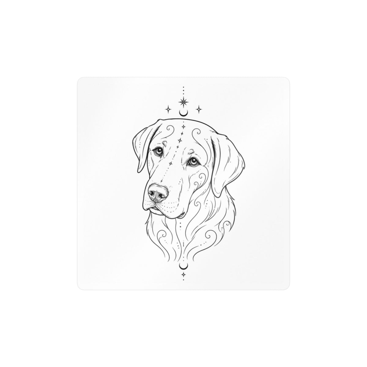 Mystical Labrador Retriever Mandala Sticker — Kiss-Cut Vinyl Decal