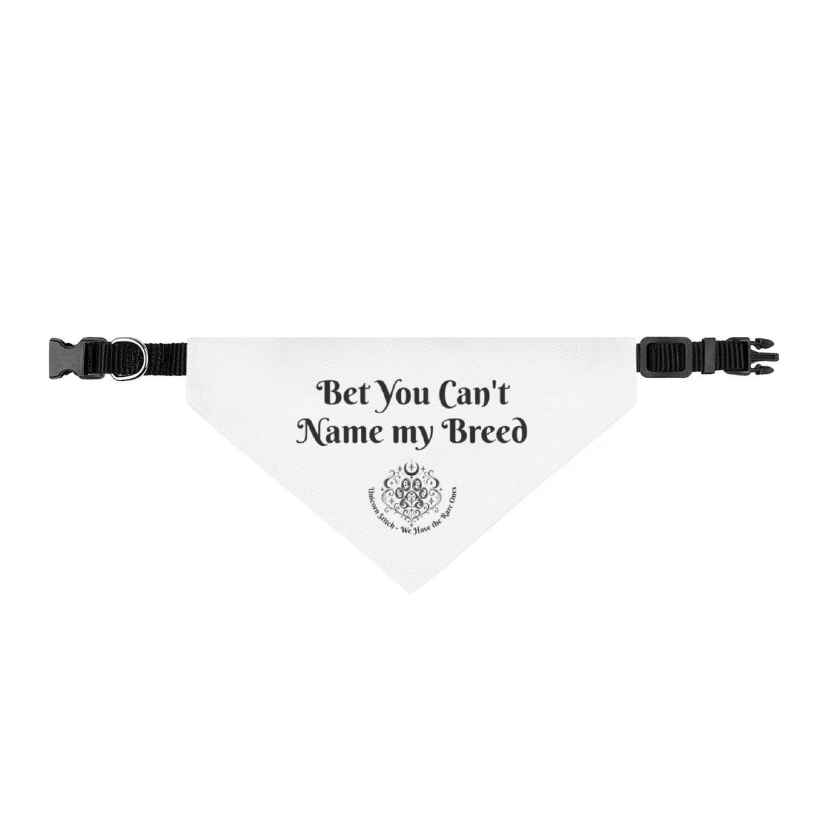 Clip-On Pet Bandana — “Bet You Can't Name My Breed” Dog Collar Accessory