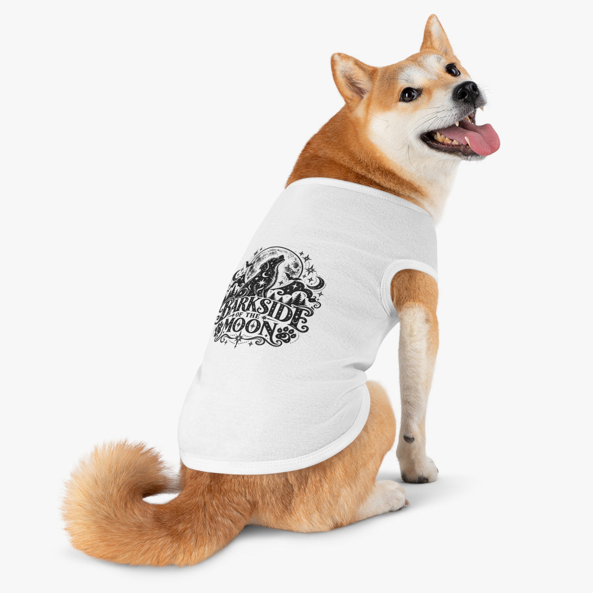 Pet Tank Top — “Barkside of the Moon” Graphic Dog Shirt