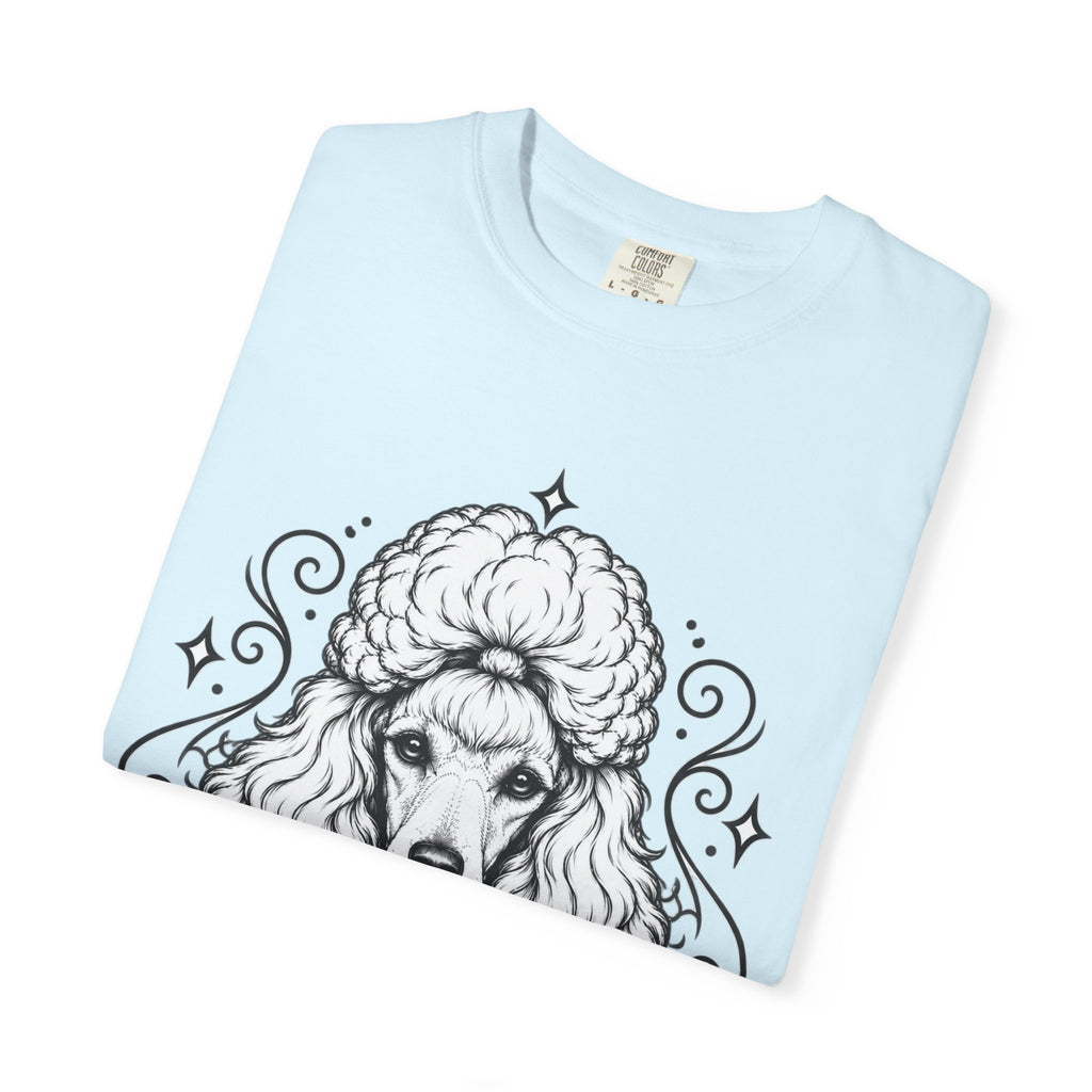 Mystical Miniature Poodle Line Art T-Shirt — Minimal Dog Portrait Tee