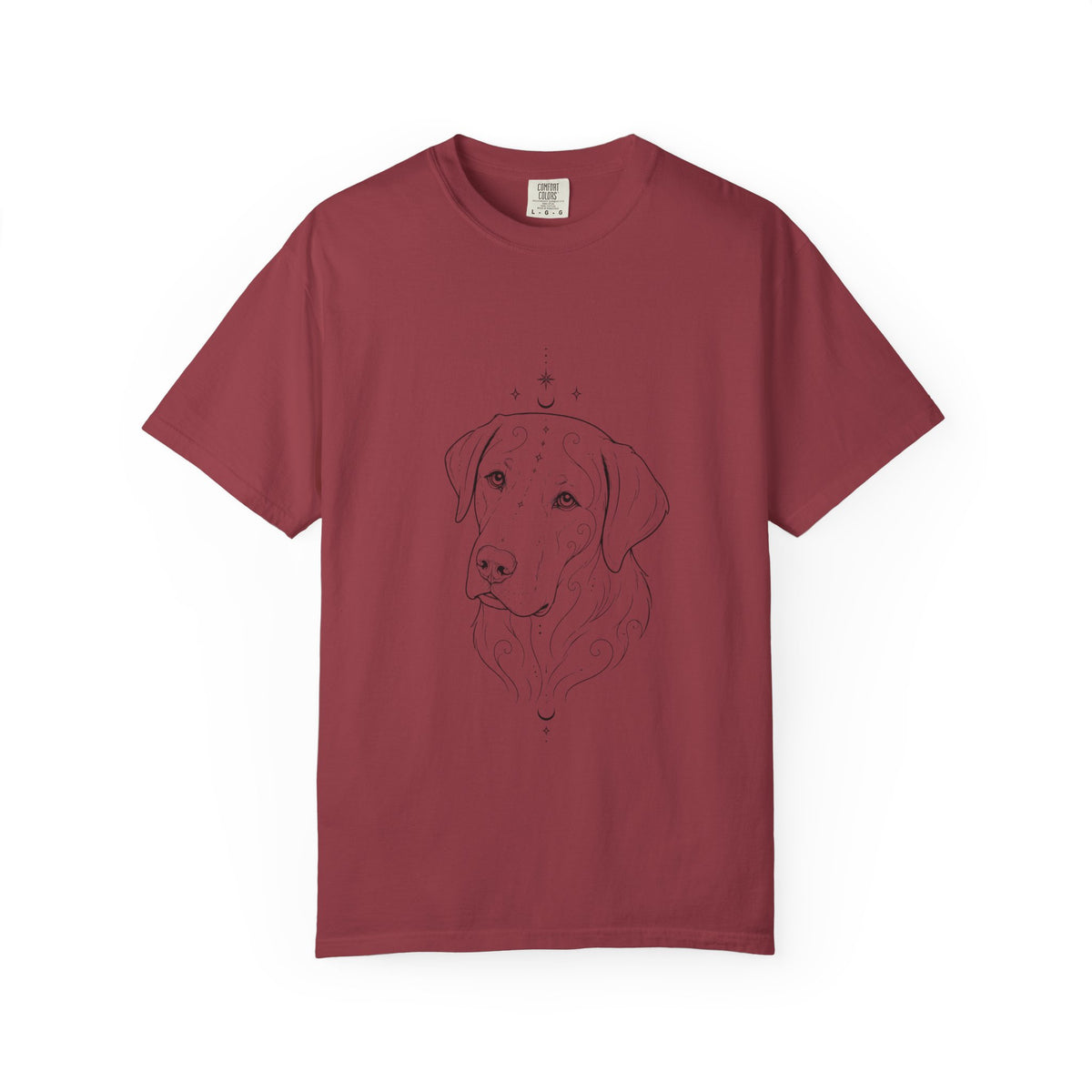 Mystical Labrador Retriever Line Art T-Shirt — Minimal Dog Portrait Tee