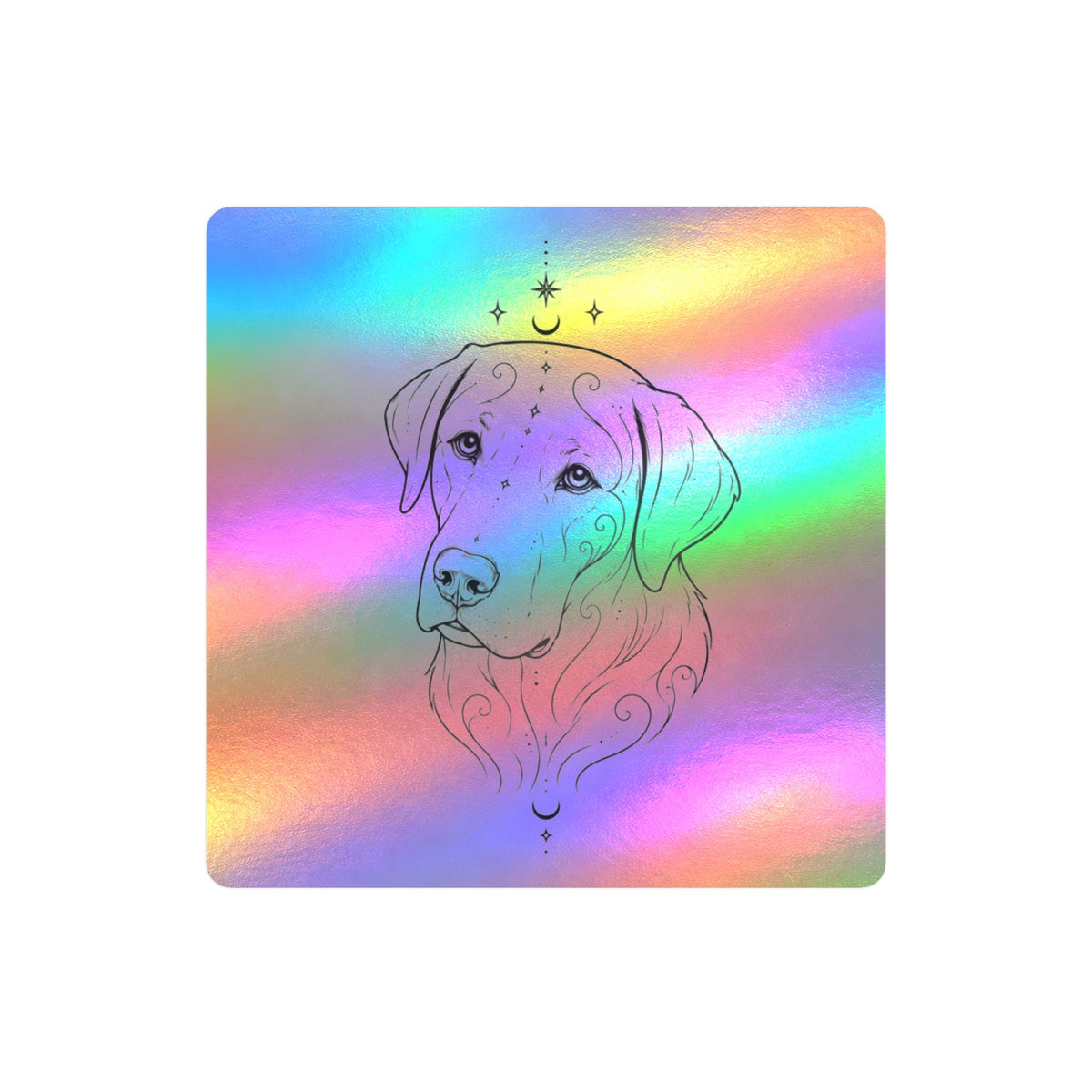 Mystical Labrador Retriever Mandala Sticker — Kiss-Cut Vinyl Decal