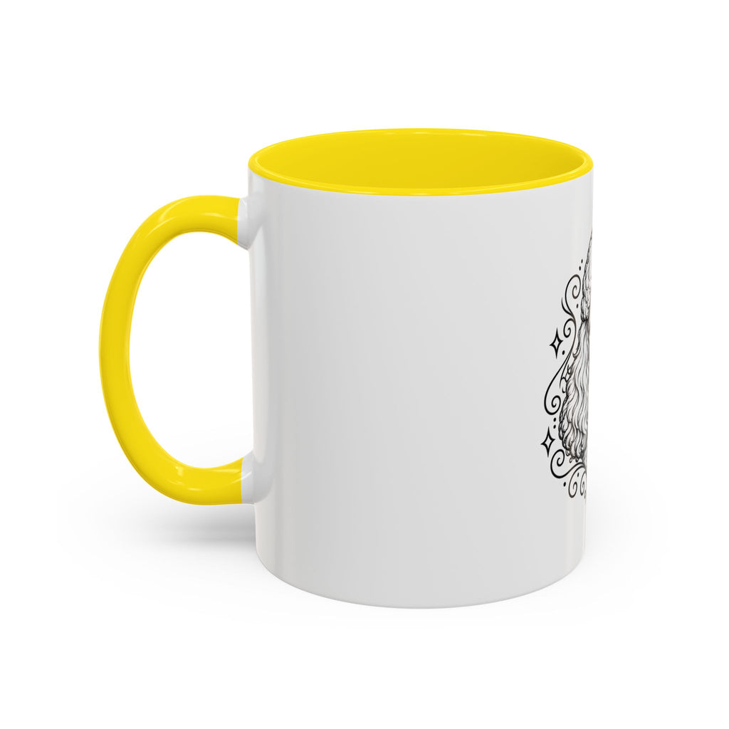 Copy of Mystical Miniature Poodle Line Art Accent Coffee Mug – Mystical Dog Portrait 11/15oz