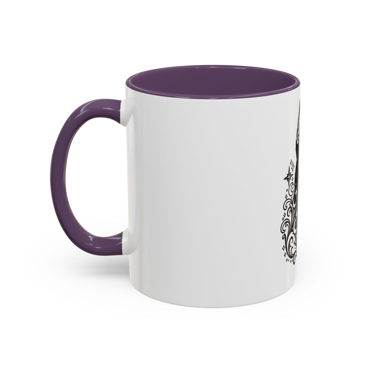 Mystical Beauceron CE Line Art Accent Coffee Mug – Mystical Dog Portrait 11/15oz