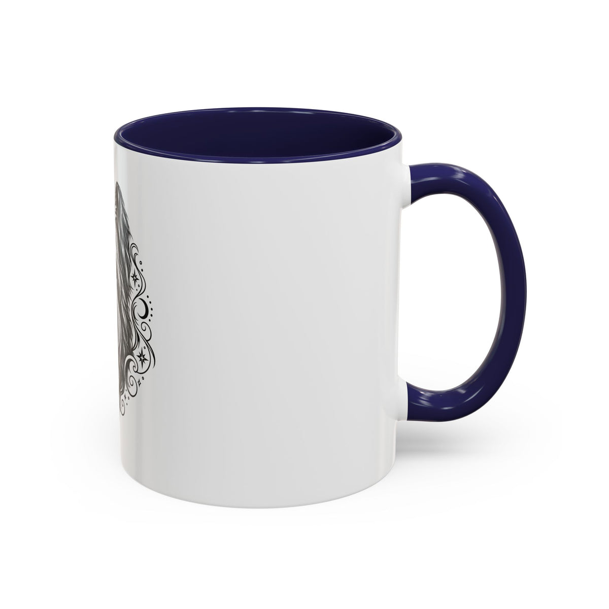 Mystical Briard CE Line Art Accent Coffee Mug – Mystical Dog Portrait 11/15oz