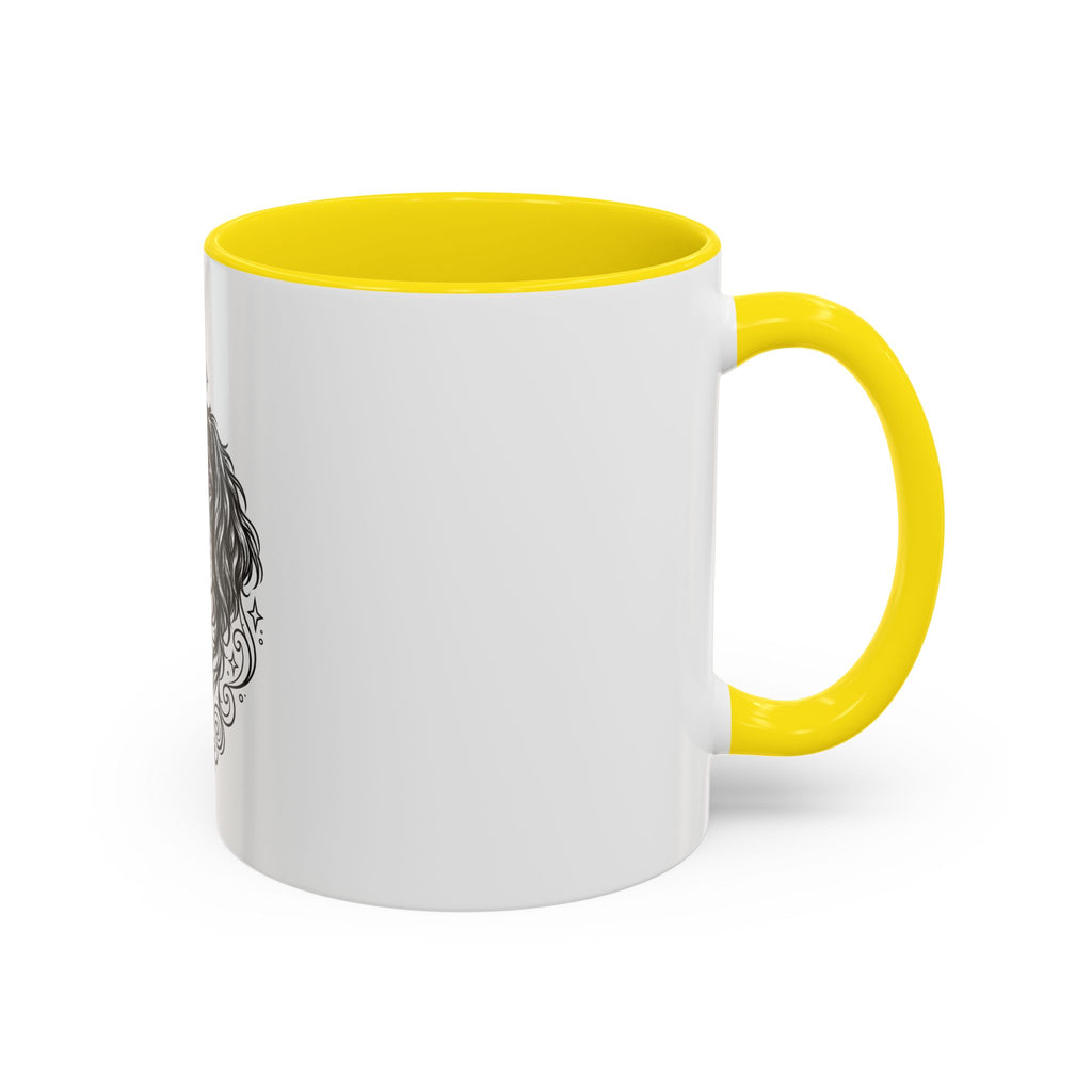 Mystical Stabyhoun Line Art Accent Coffee Mug – Mystical Dog Portrait 11/15oz