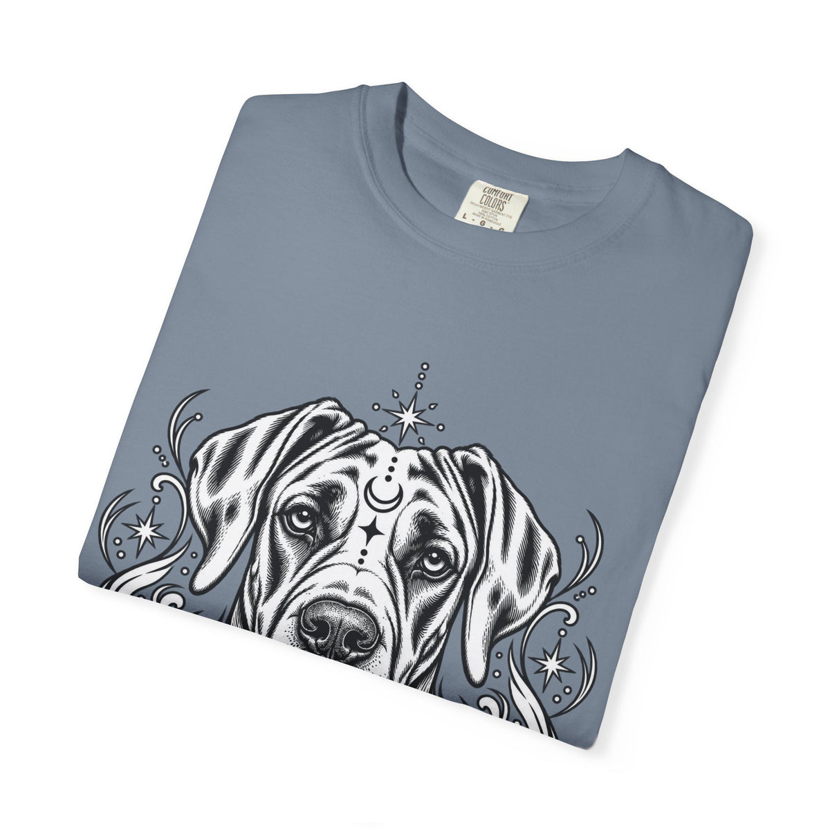 Mystical Wiredhaired Vizsla Line Art T-Shirt — Minimal Dog Portrait Tee