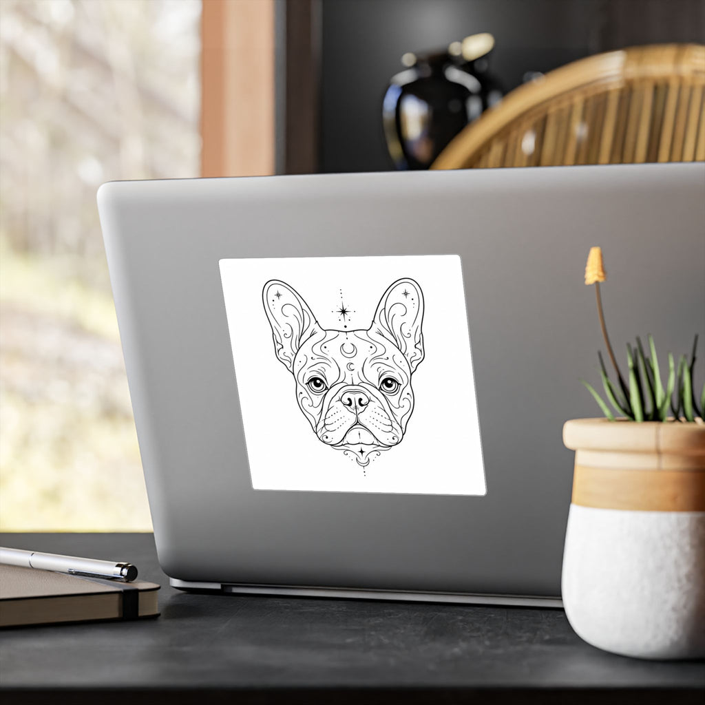 Mystical French Bulldog Mandala Sticker — Kiss-Cut Vinyl Decal