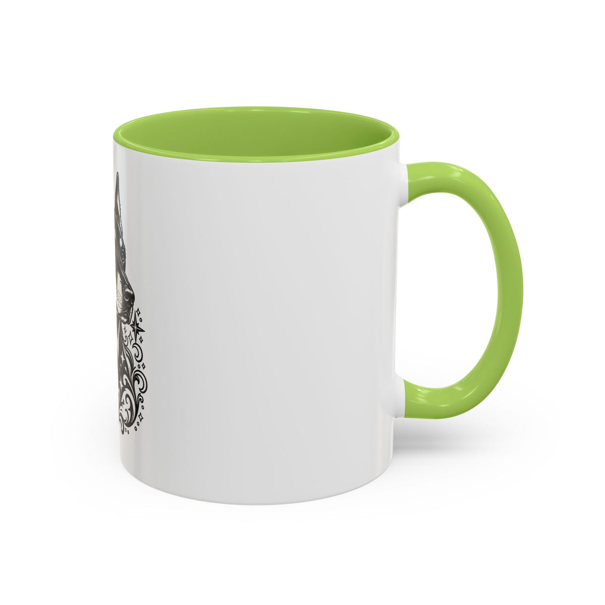 Mystical Beauceron CE Line Art Accent Coffee Mug – Mystical Dog Portrait 11/15oz