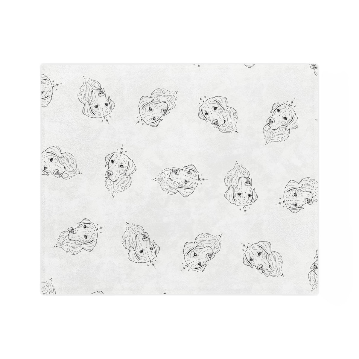 Mystical Labrador Retriever Minimalist Velveteen Microfiber Blanket — Soft Neutral Pet Portrait Throw