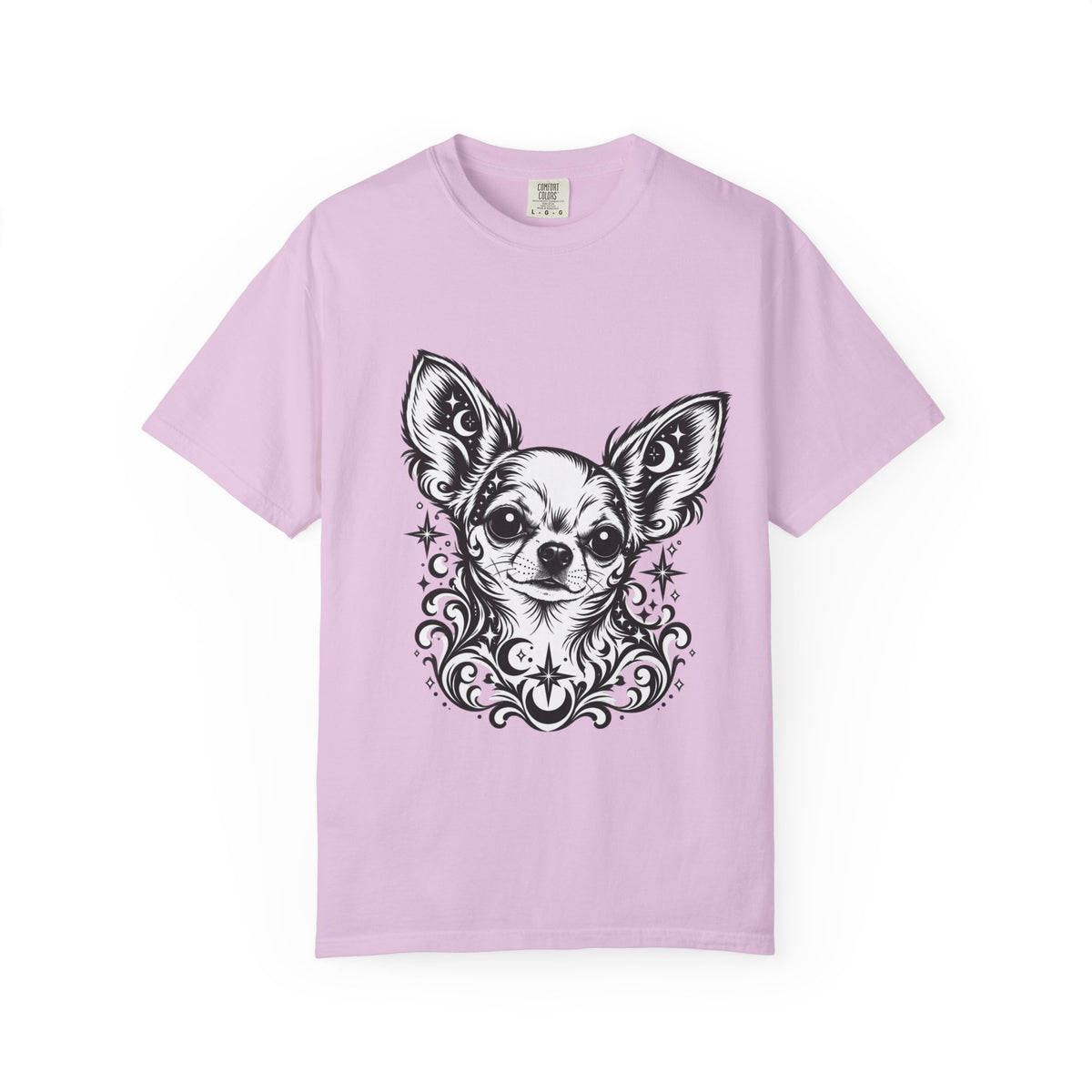 Mystical  Chihuahua SH Line Art T-Shirt — Minimal Dog Portrait Tee