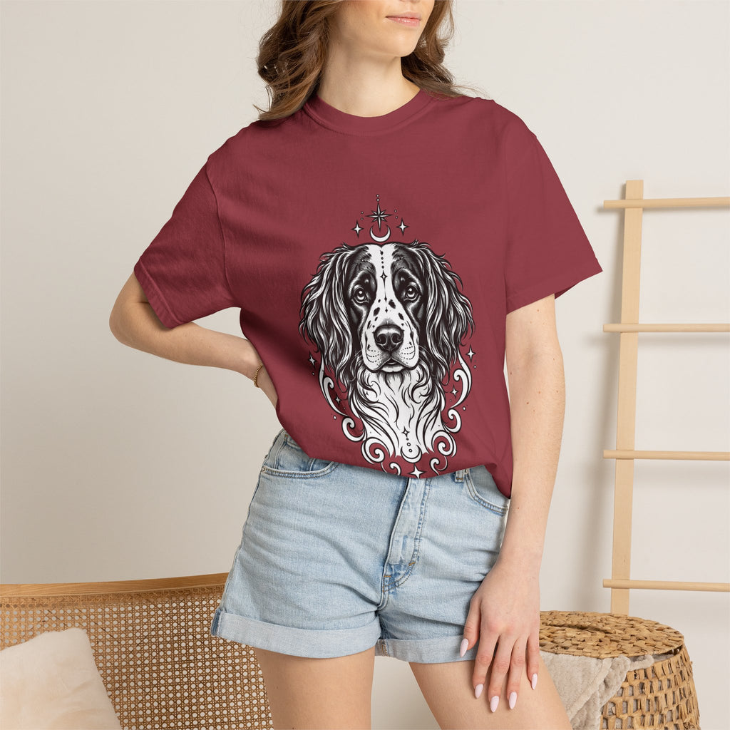 Mystical Stabyhoun Line Art T-Shirt — Minimal Dog Portrait Tee