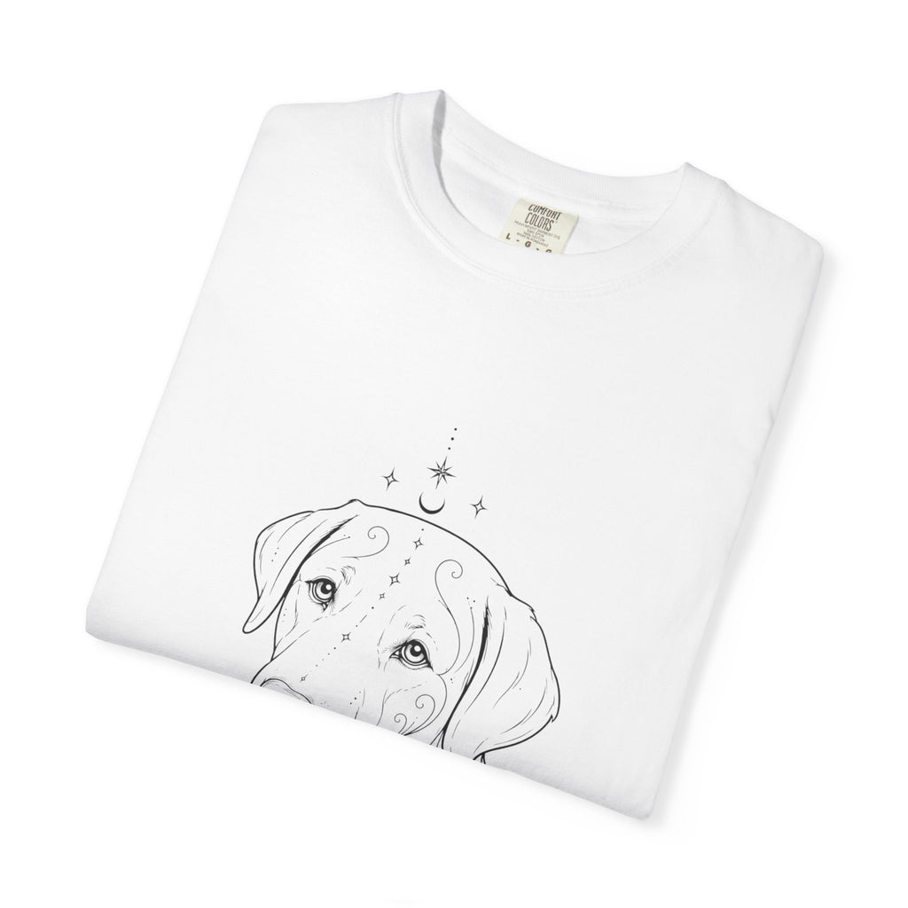 Mystical Labrador Retriever Line Art T-Shirt — Minimal Dog Portrait Tee