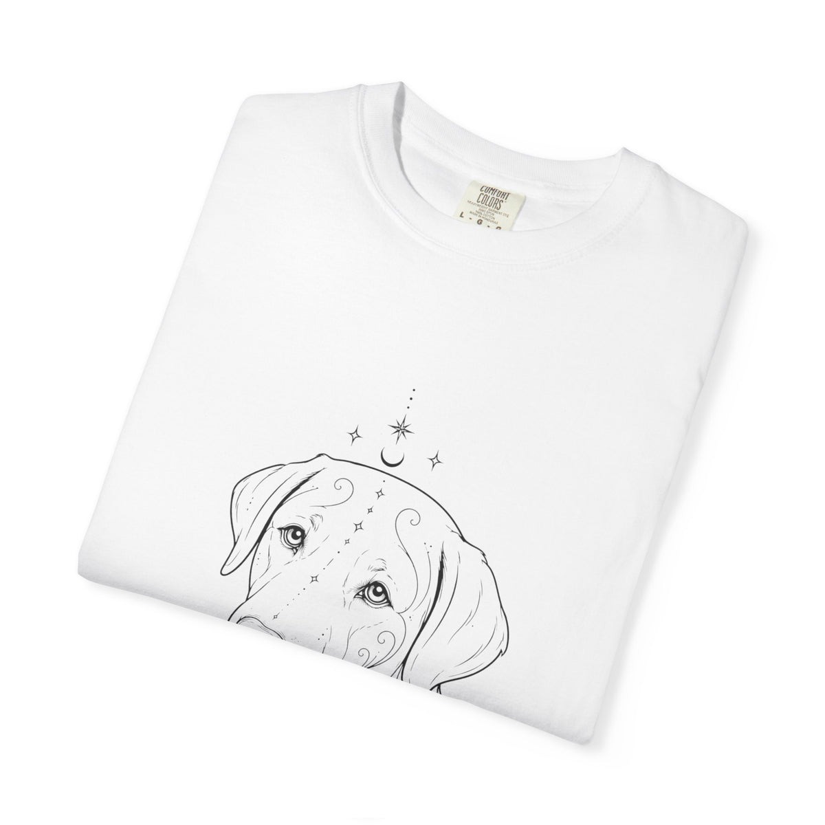 Mystical Labrador Retriever Line Art T-Shirt — Minimal Dog Portrait Tee